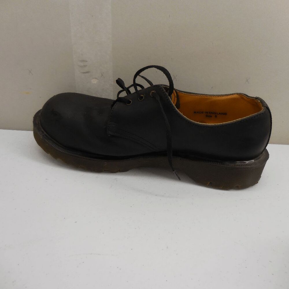 Vintage Dr. Martens Mens Black Original Made In England Oxford Shoes Size 8 90s - Picture 6 of 13